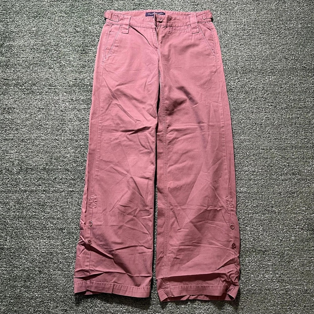 French Connection Pants Womens 6 Pink Wide Leg Chino Adjustable Waist Casual